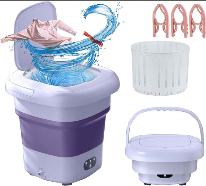 Mini Lavadora Plegable Premium®         👙 Ropa íntima  🩲 Prendas delicadas  👶 Ropa de bebé
