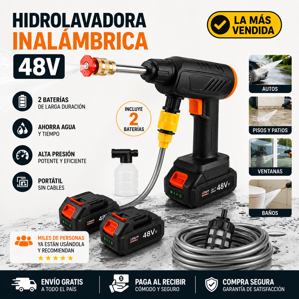 HydroJet Pro® Inalámbrica 48V | OFERTA por Tiempo Limitado