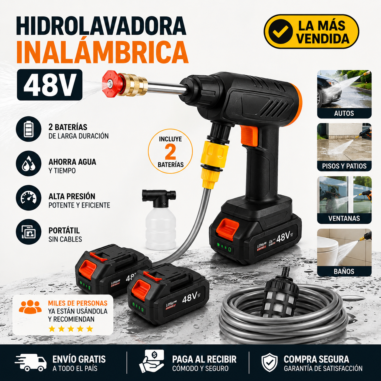 HydroJet Pro® Inalámbrica 48V | OFERTA por Tiempo Limitado